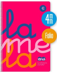 CUADERNO ESPIRAL Fº 80H 90G 4MM ROSA CUADROVIA PP